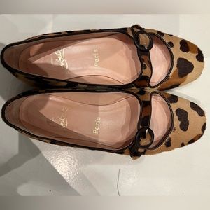 Christian Louboutin leopard flats